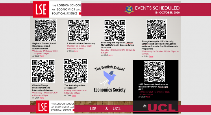 The Economics Society - Online Events in October